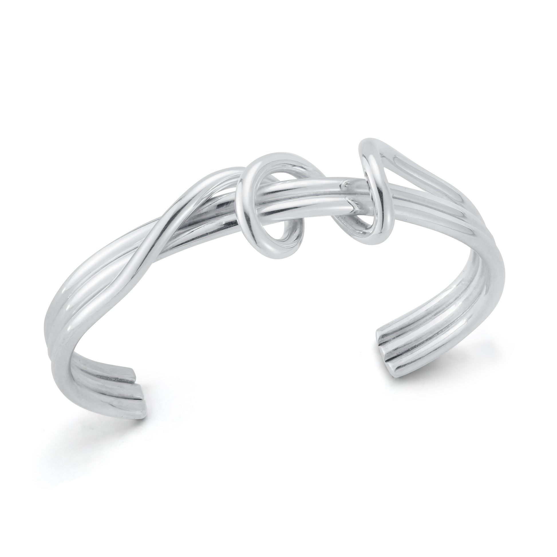 Divine Cuff Bracelet – Twisted Sterling Silver Wire Design