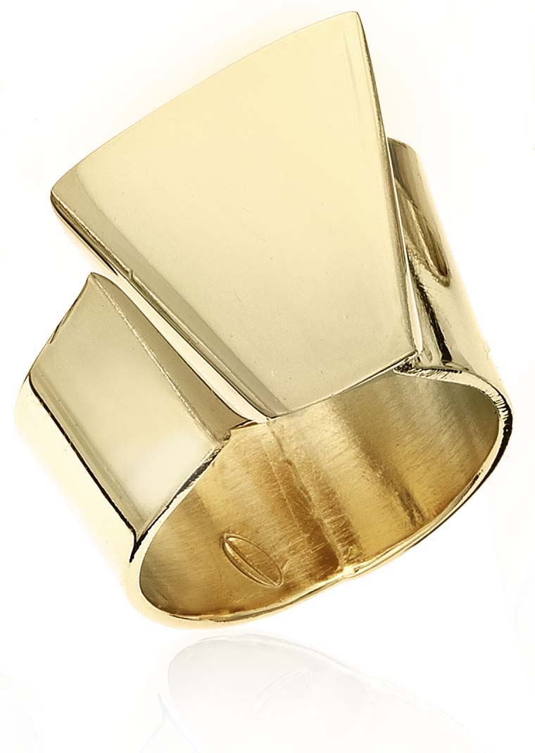 Building Block Ring – Geometric Metal Form