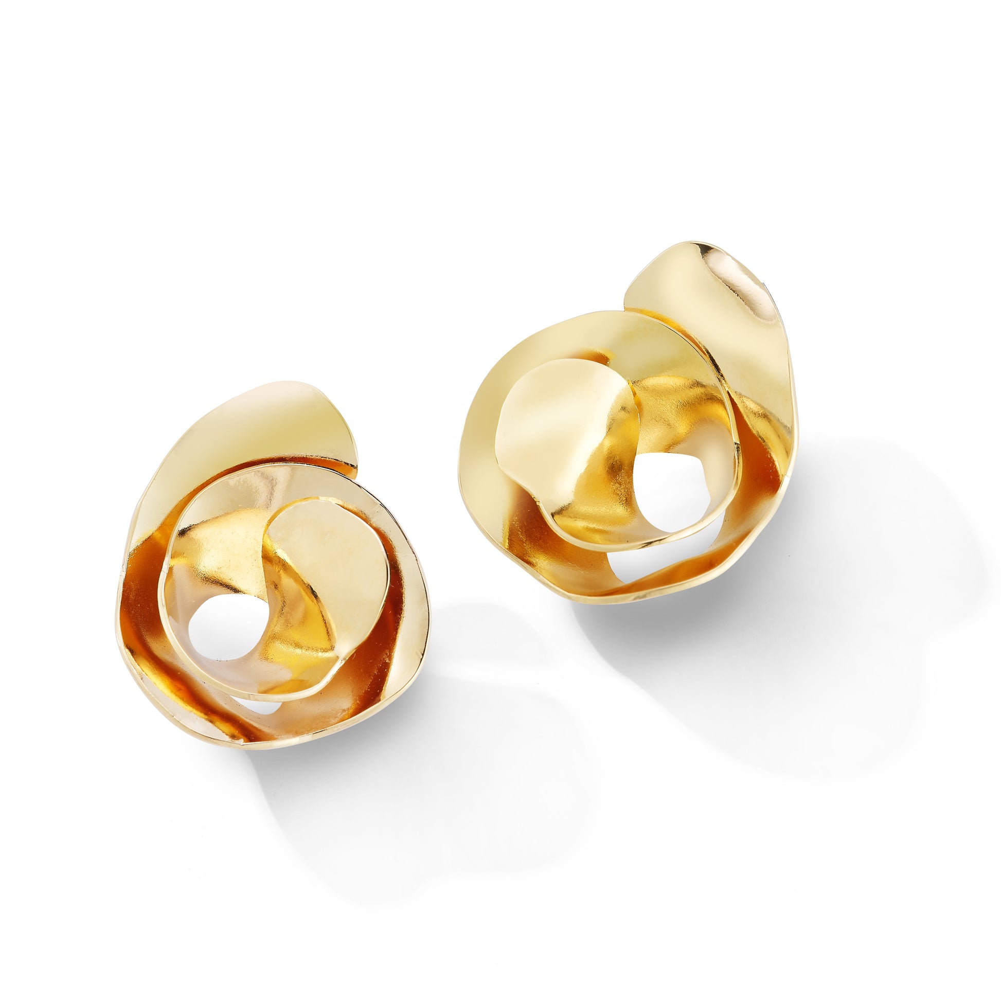 Byodoin- Flower shaped stud earring