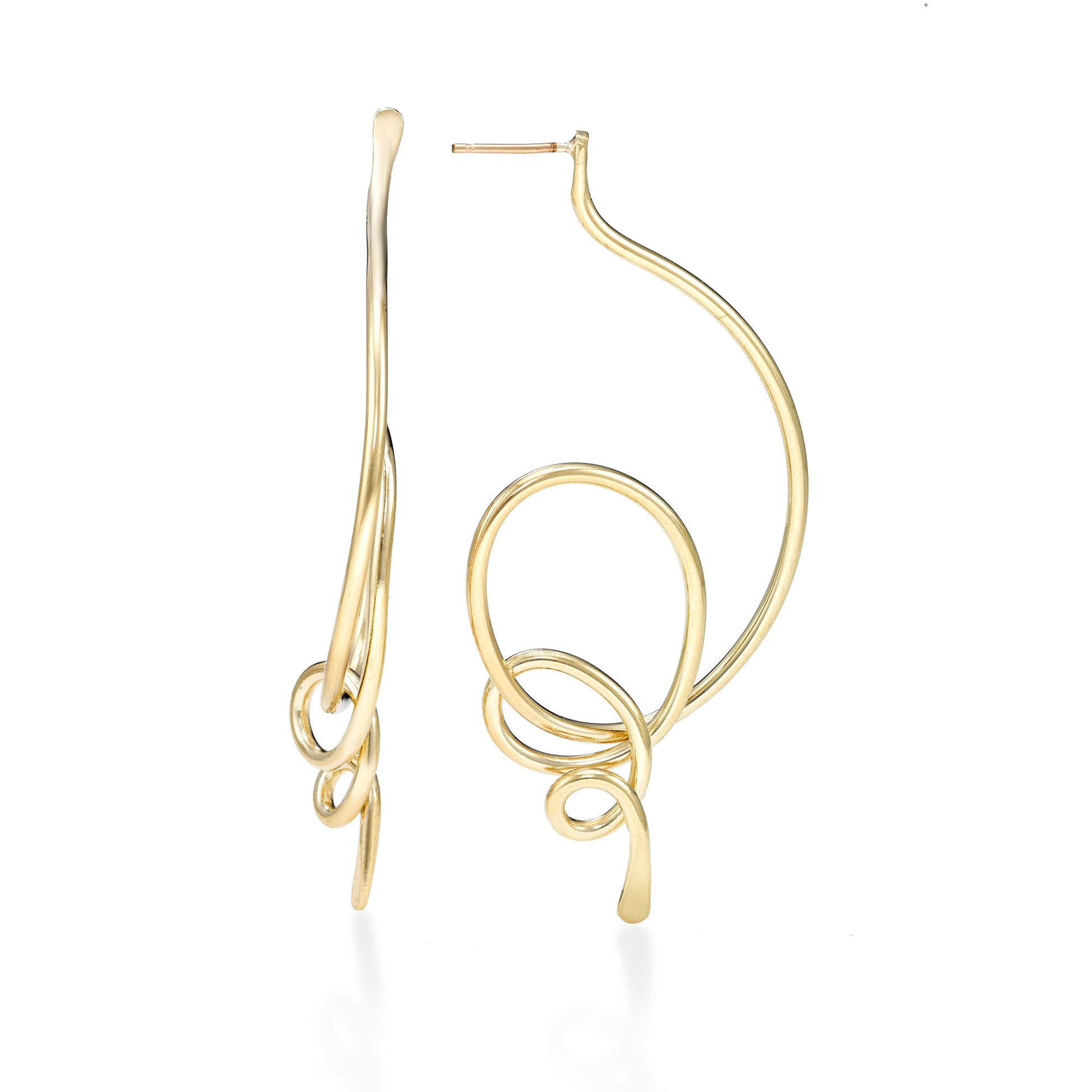 Clouds Earrings – Whimsical Wire Form Inspired by Thought Bubbles