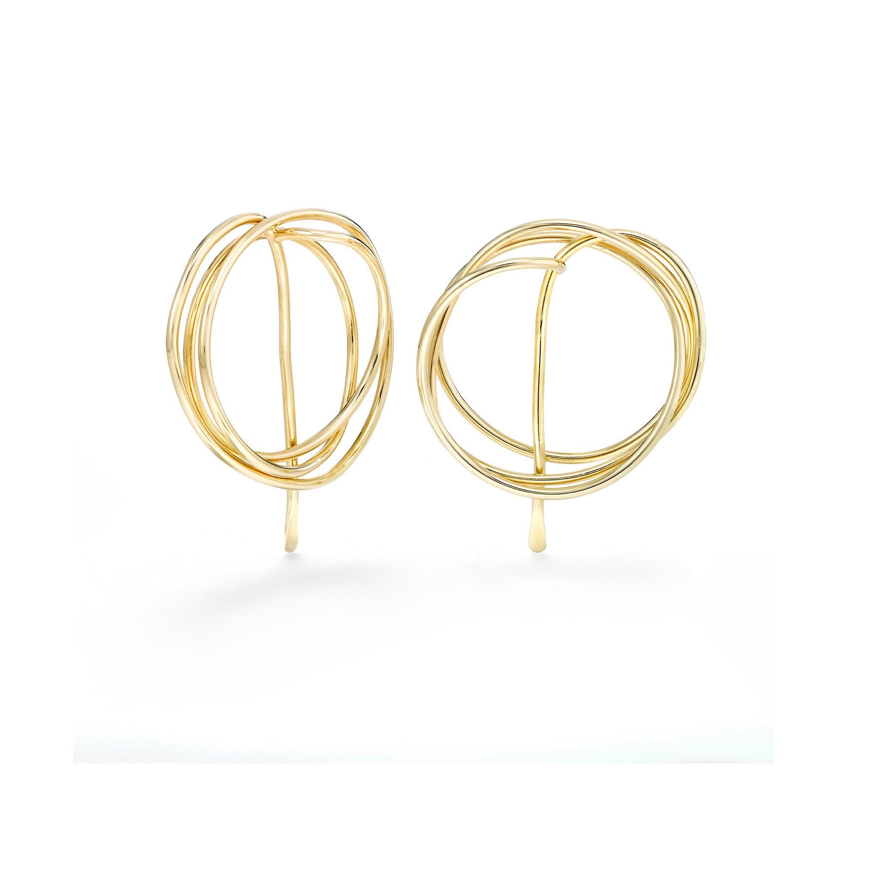 Drawing No.2 © Earring – Sculptural Coiled Wire Design