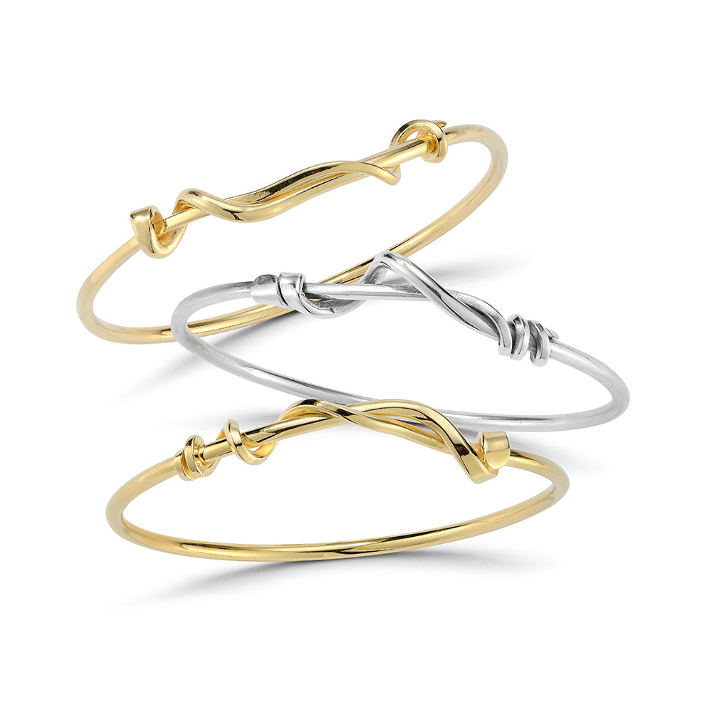 Hanging On Bangle – Minimalist Hammered Bracelet