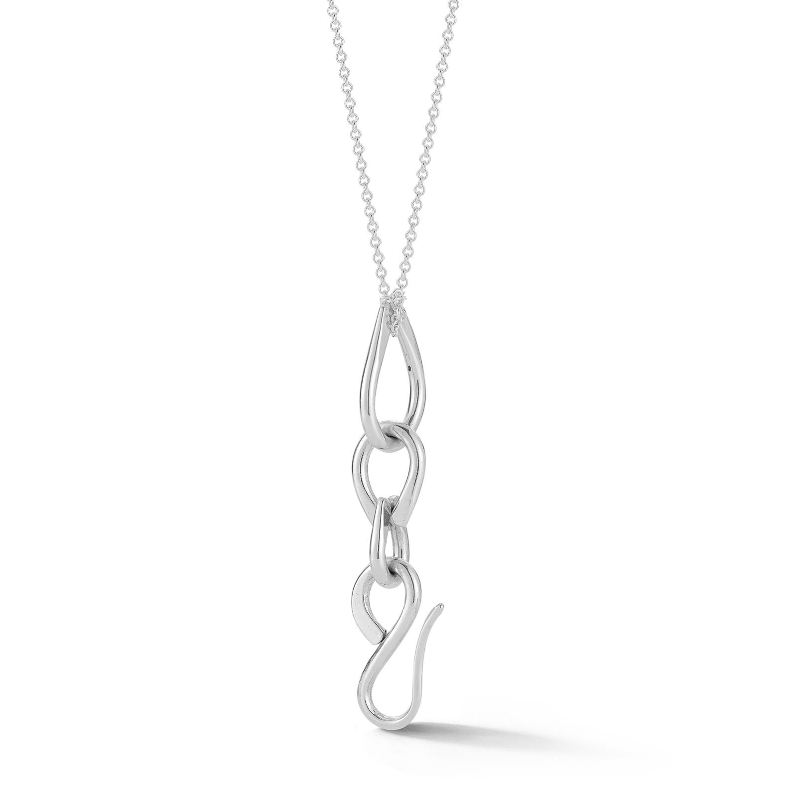 Gradient Necklace – Sculpted Sterling Silver Pendant
