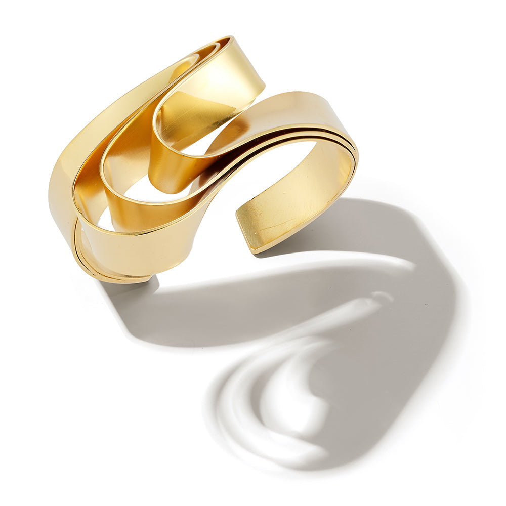 Raqs Cuff Bracelet – Fluid Brass Design