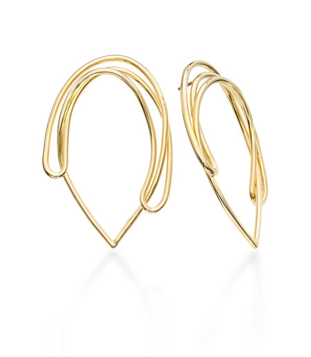 Drawing No.1 © Earring – Sculptural Wire Frontal Hoop