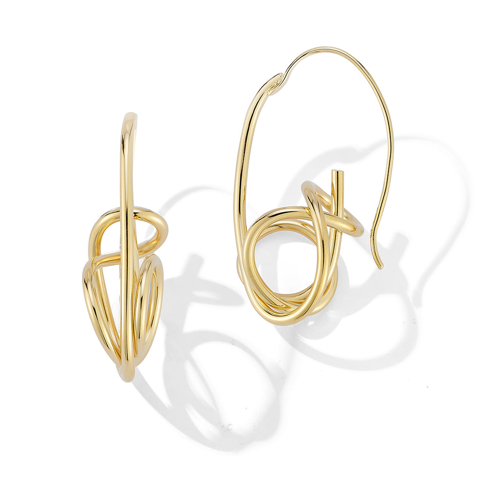 La Coquille Nautilus © Earrings – Coiled Brass Studs